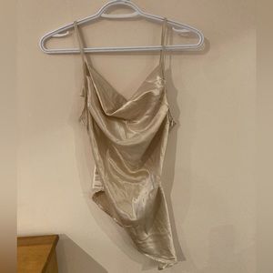 Shein beige cowl neck tank (size xs)